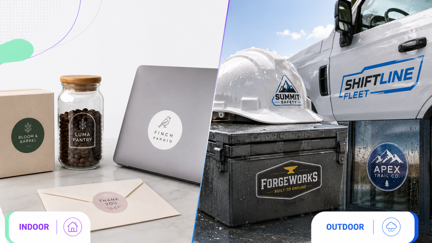 Indoor vs Outdoor Stickers: What’s the Difference?