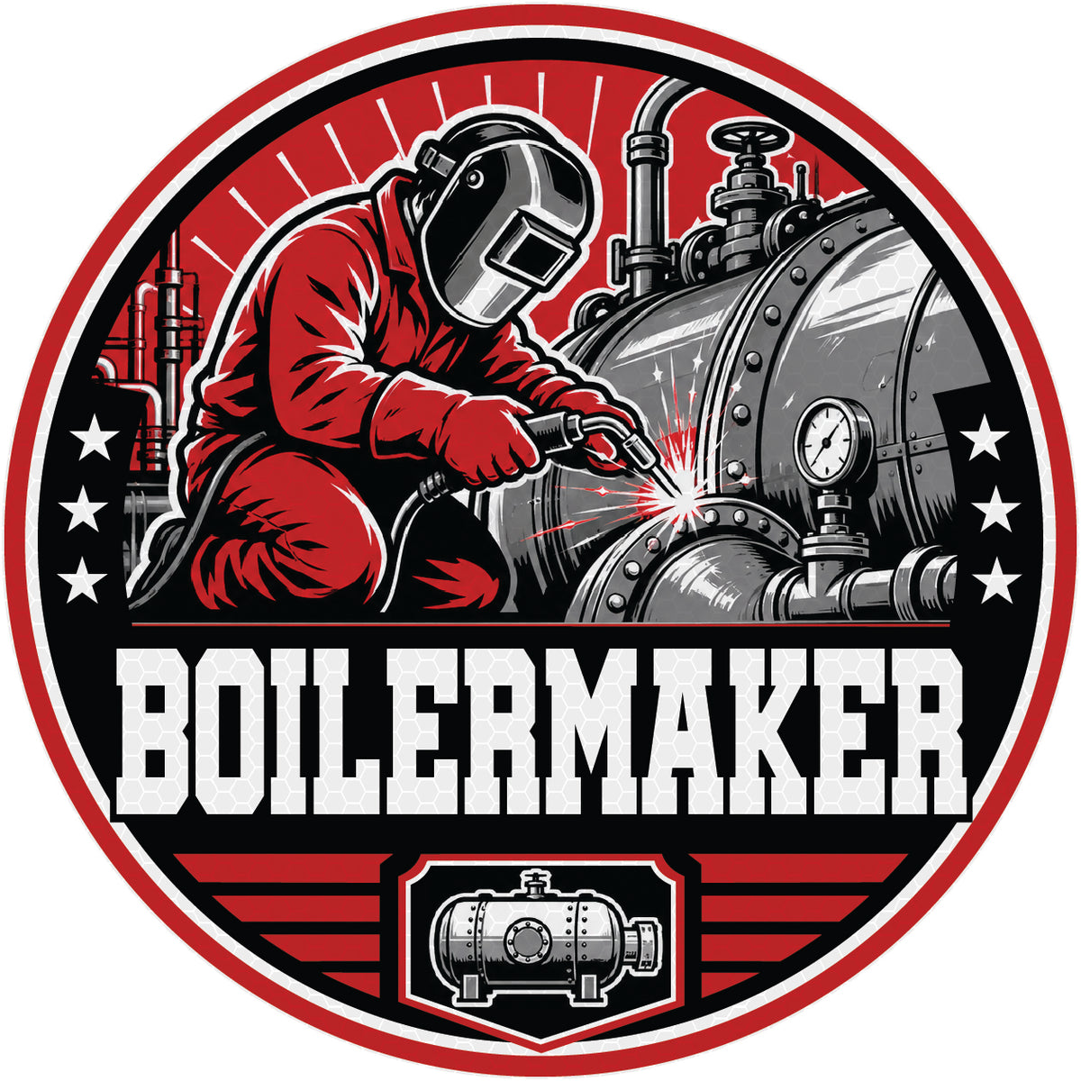 Reflective Boilermaker Hard Hat Sticker