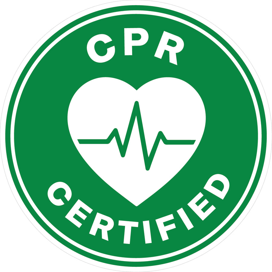 CPR Certified Hard Hat Sticker