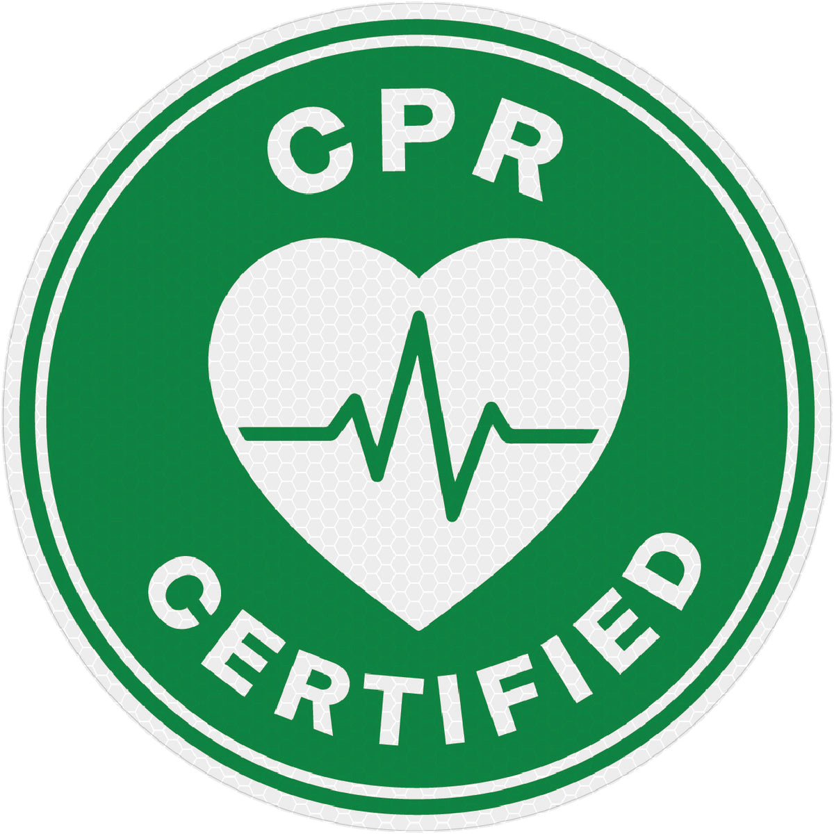 Reflective CPR Certified Hard Hat Sticker
