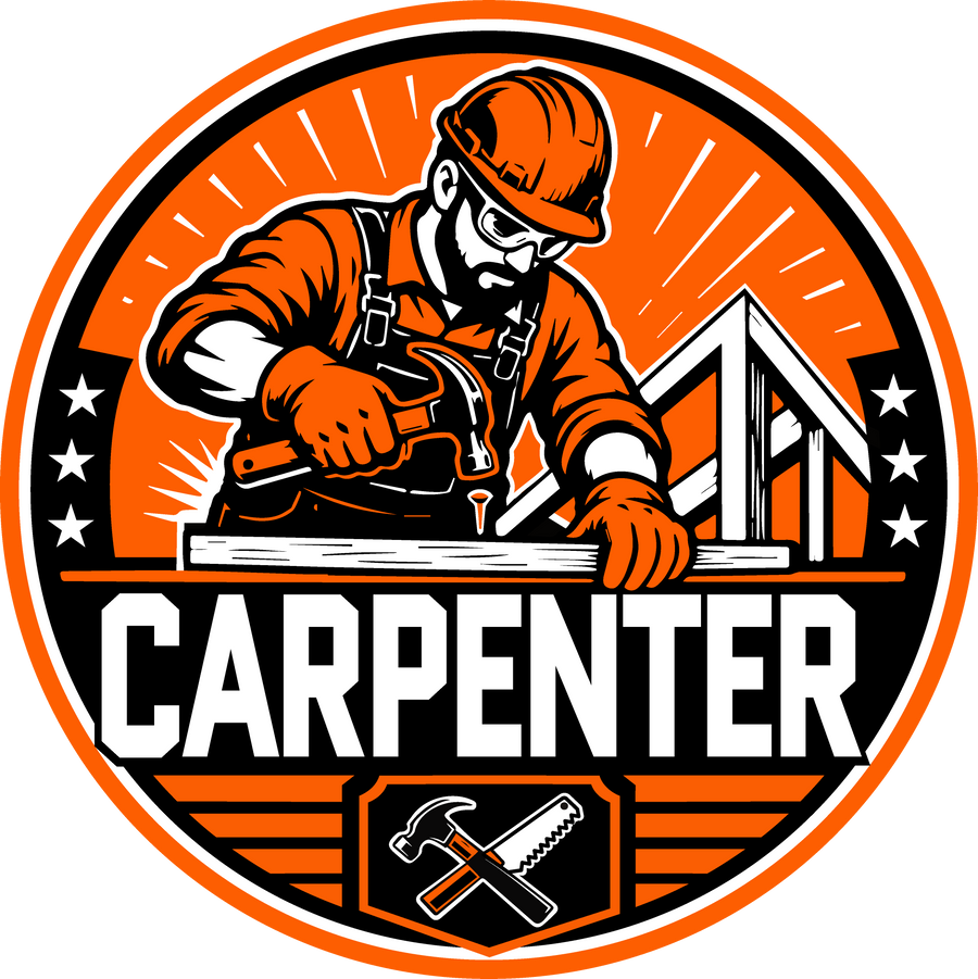 Carpenter Hard Hat Sticker