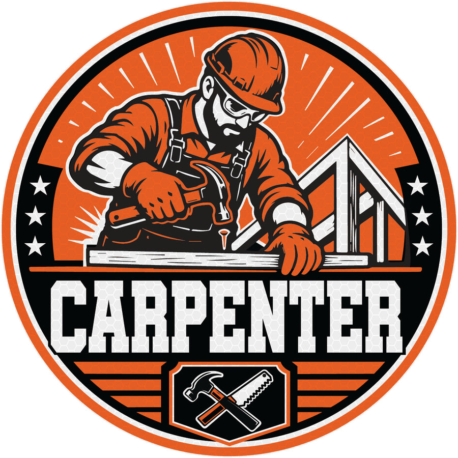 Reflective Carpenter Hard Hat Sticker