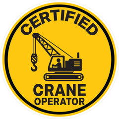 Certified Crane Operator Hard Hat Sticker