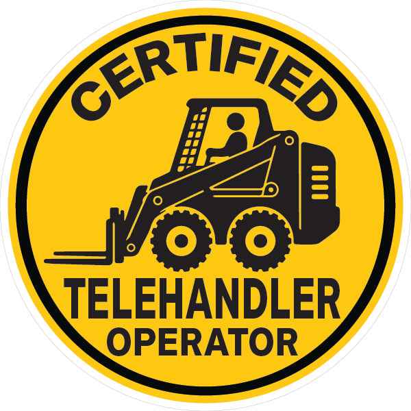 Certified Telehandler Operator Hard Hat Sticker
