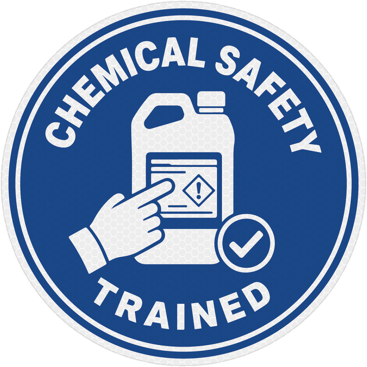 Reflective Chemical Safety Trained Hard Hat Sticker
