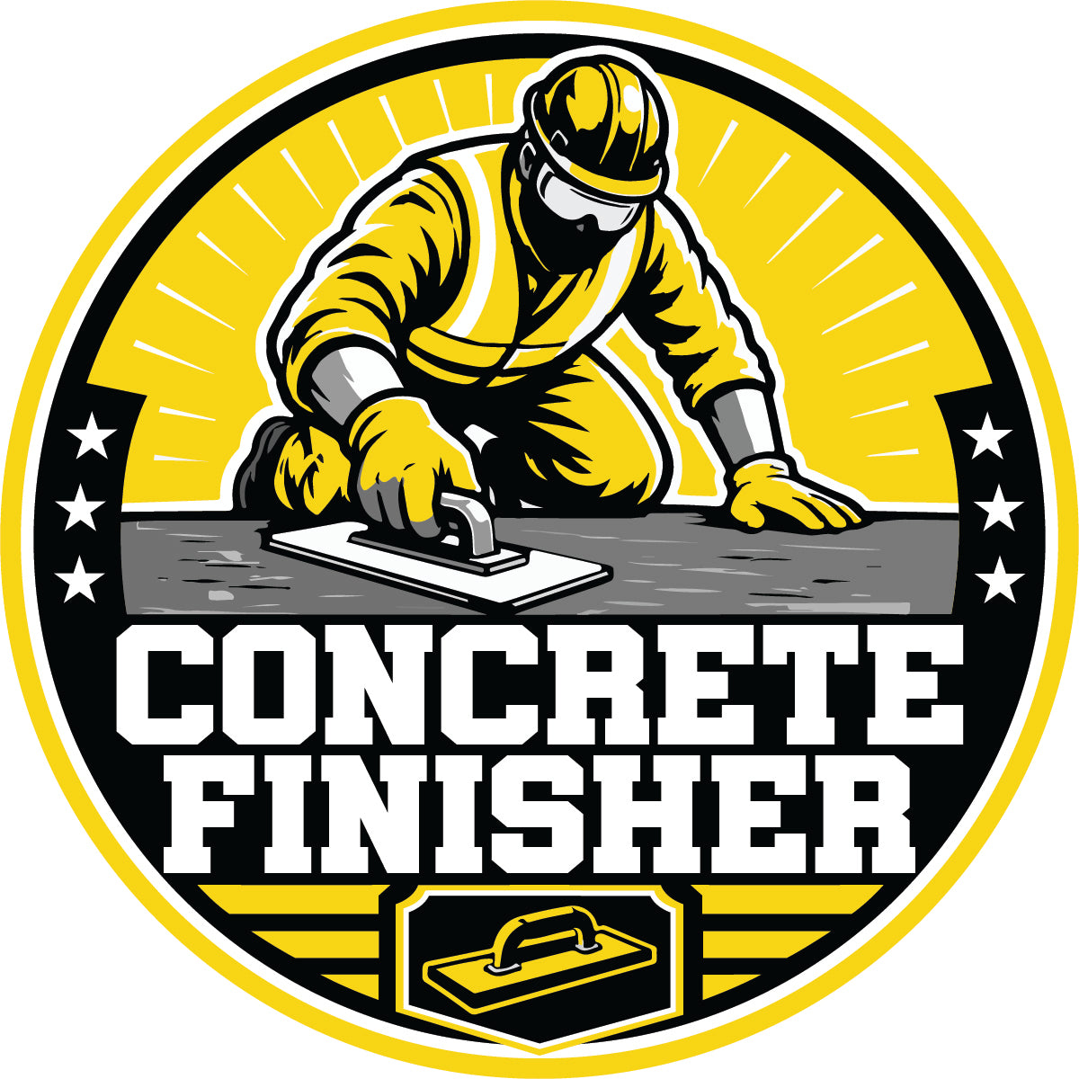 Concrete Finisher Hard Hat Sticker
