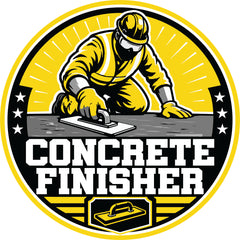 Concrete Finisher Hard Hat Sticker