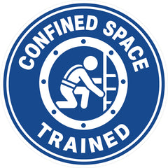 Confined Space Trained Hard Hat Sticker