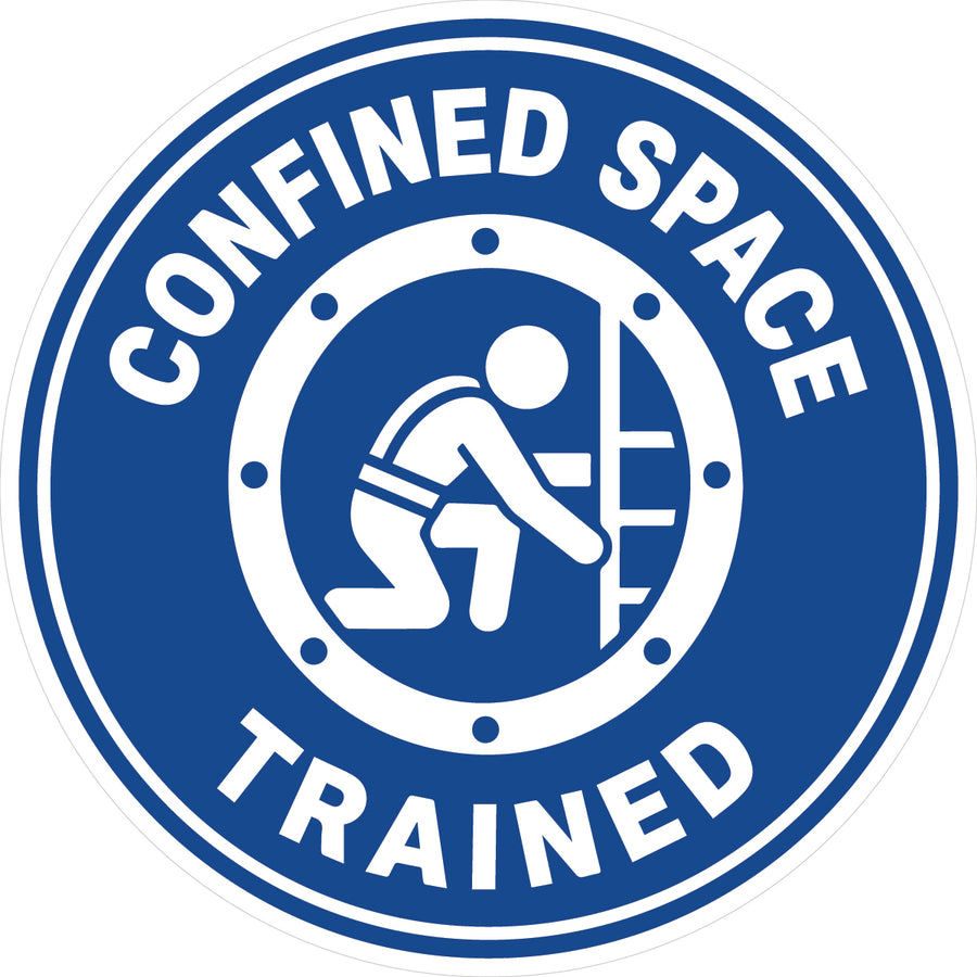 Confined Space Trained Hard Hat Sticker