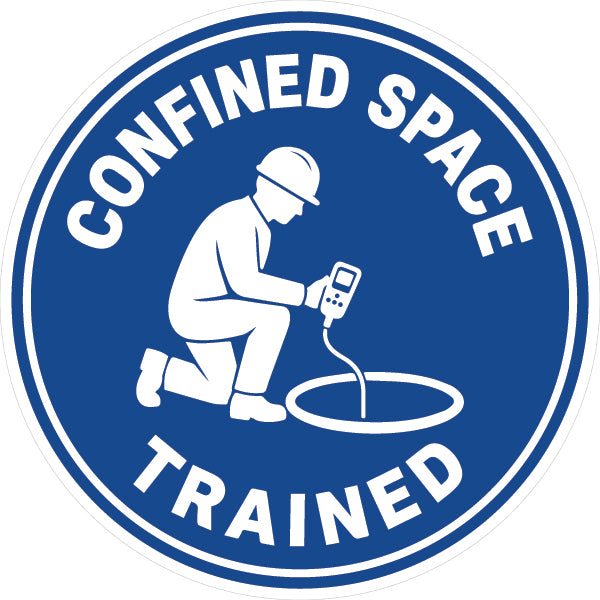 Confined Space Trained Hard Hat Sticker - Version A