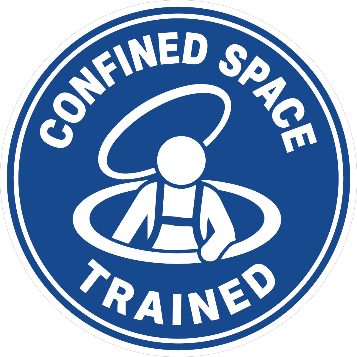 Confined Space Trained Hard Hat Sticker