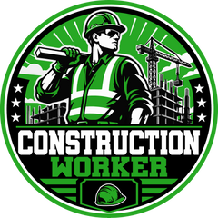Construction Worker Hard Hat Sticker