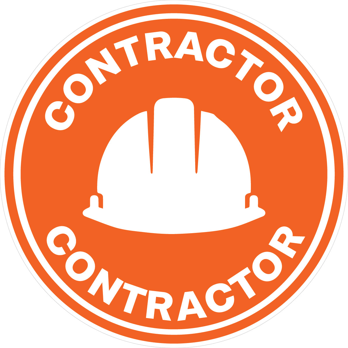Contractor Hard Hat Sticker