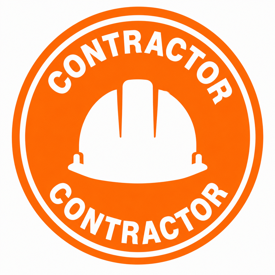 Contractor Hard Hat Sticker