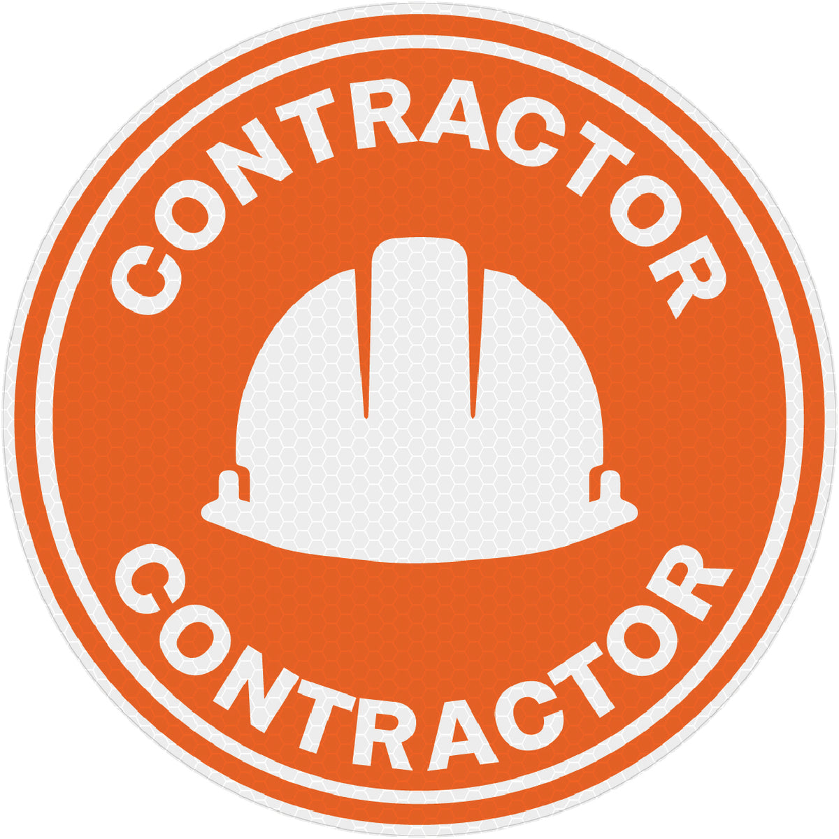Reflective Contractor Hard Hat Sticker