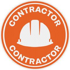 Reflective Contractor Hard Hat Sticker