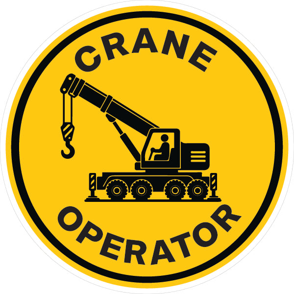 Crane Operator Hard Hat Sticker