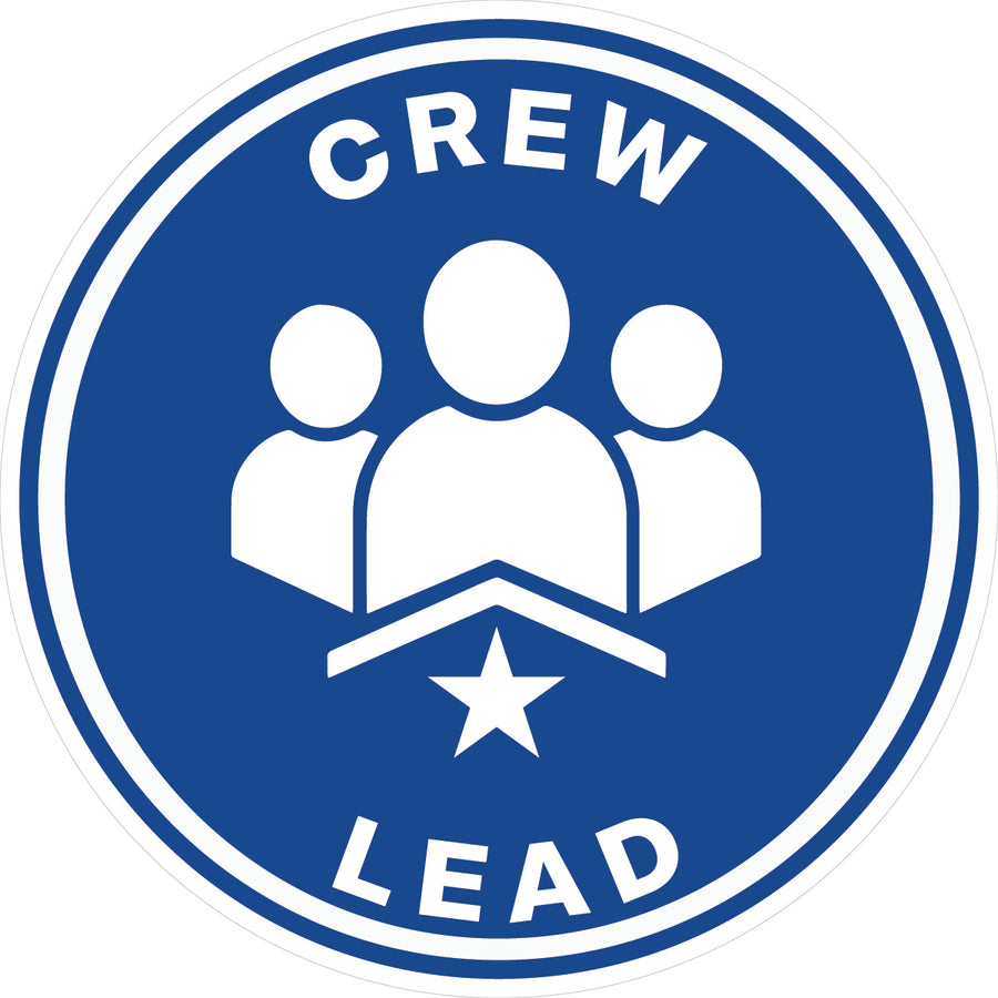 Crew Lead Hard Hat Sticker