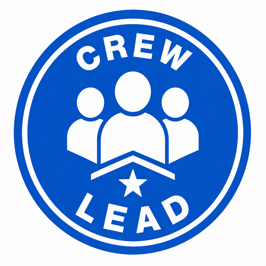 Crew Lead Hard Hat Sticker