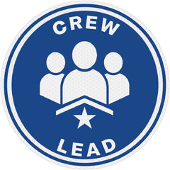 Reflective Crew Lead Hard Hat Sticker