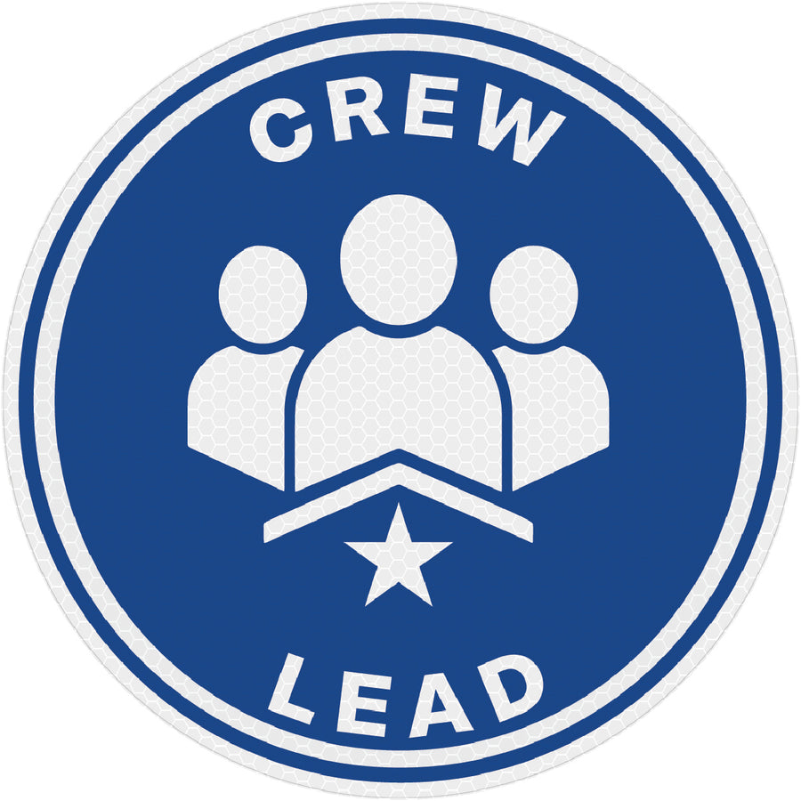 Reflective Crew Lead Hard Hat Sticker