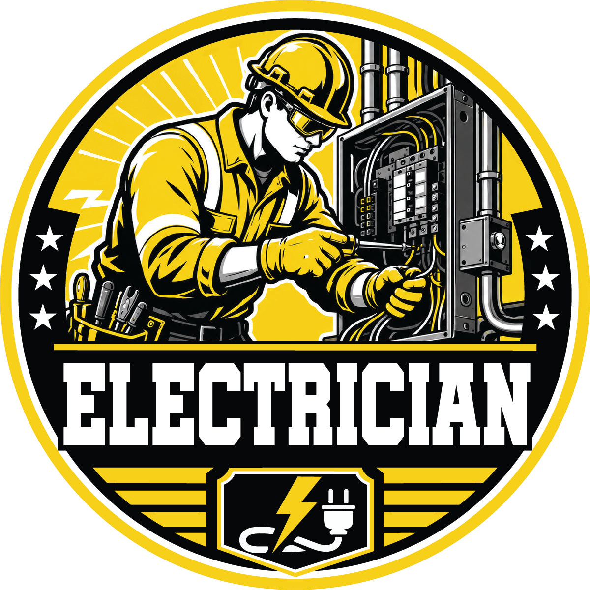 Electrician Hard Hat Sticker