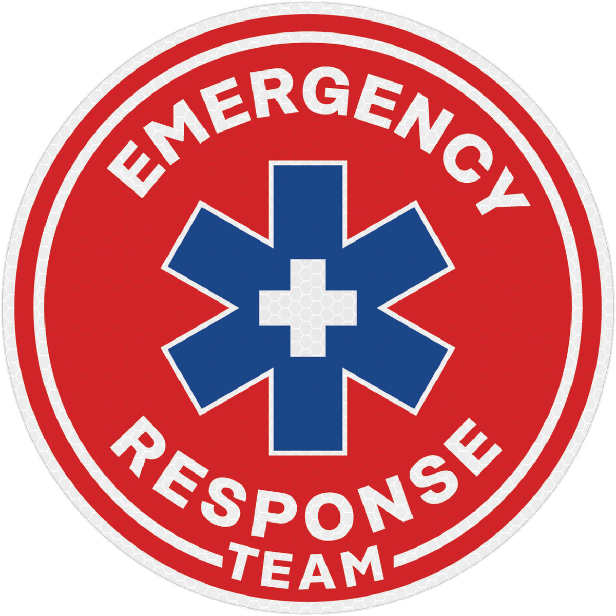 Reflective Emergency Response Team Hard Hat Sticker