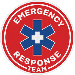 Reflective Emergency Response Team Hard Hat Sticker