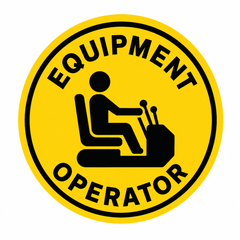 Equipment Operator Hard Hat Sticker