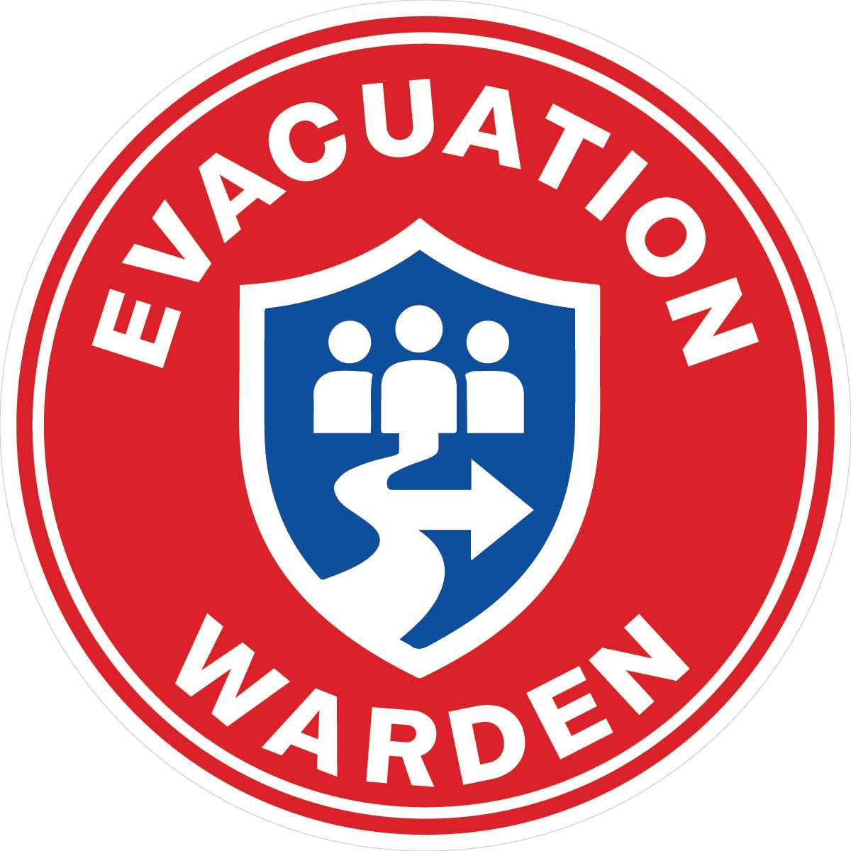 Evacuation Warden Hard Hat Sticker