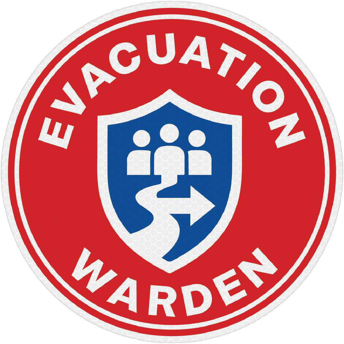 Reflective Evacuation Warden Hard Hat Sticker