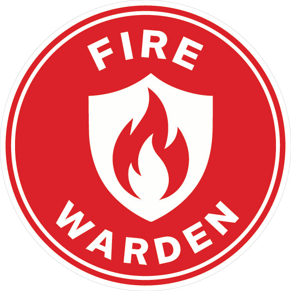 Fire Warden Hard Hat Sticker