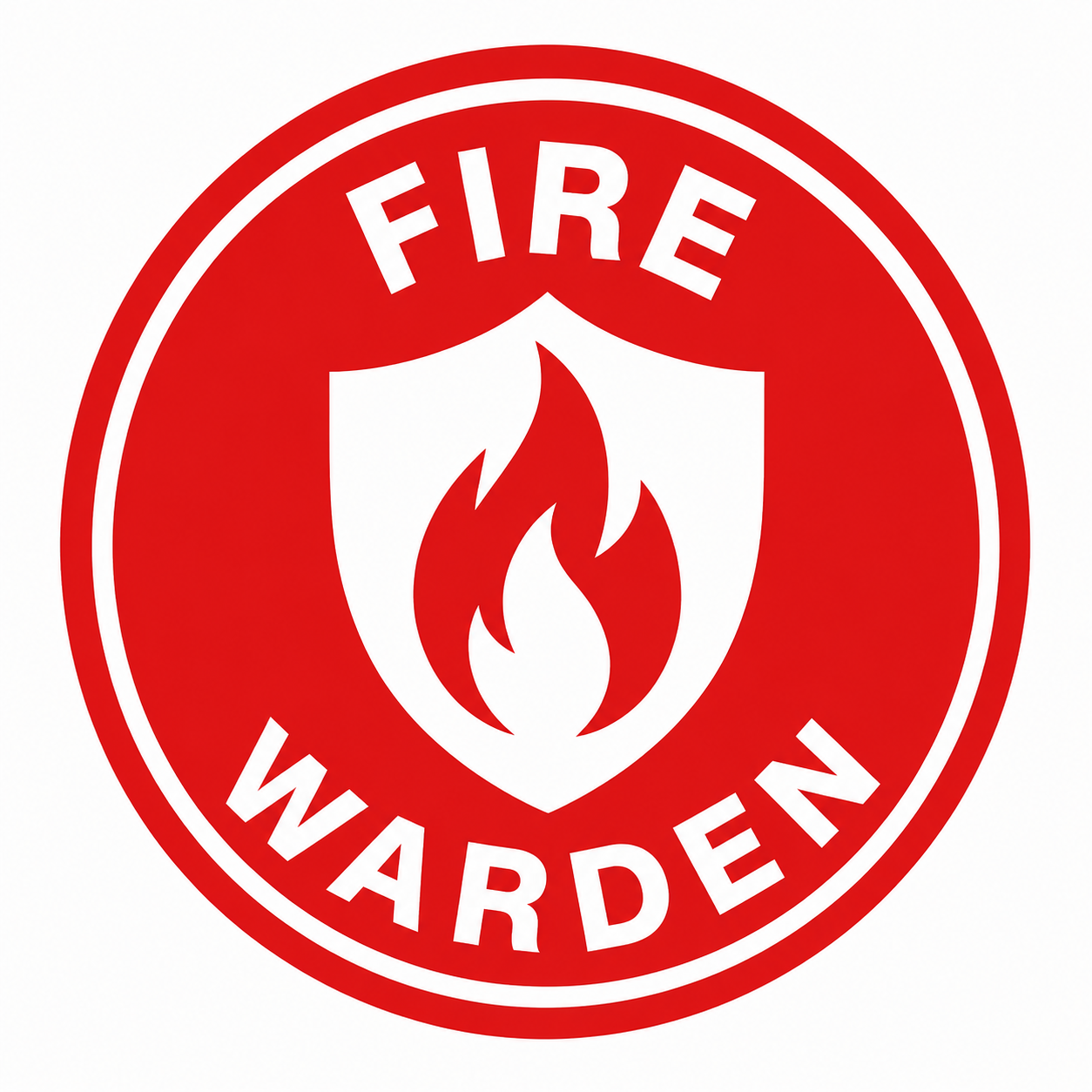 Fire Warden Hard Hat Sticker