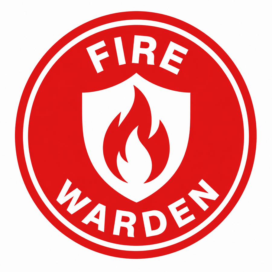 Fire Warden Hard Hat Sticker