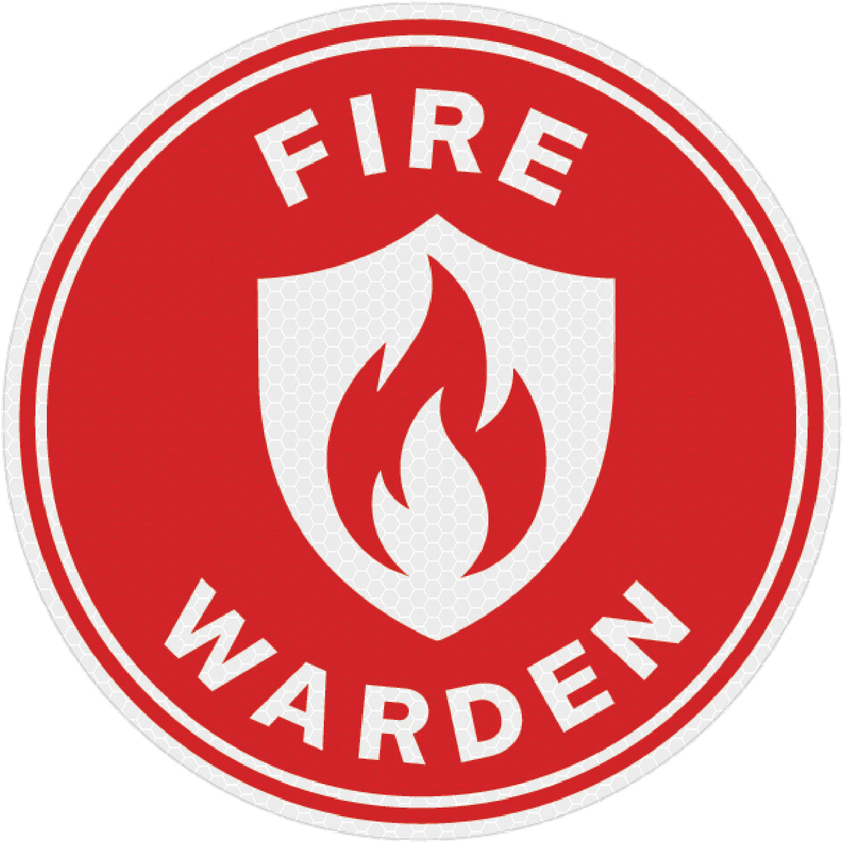 Reflective Fire Warden Hard Hat Sticker