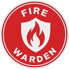 Reflective Fire Warden Hard Hat Sticker
