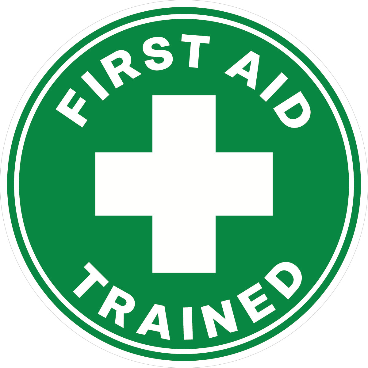 First Aid Trained Hard Hat Sticker
