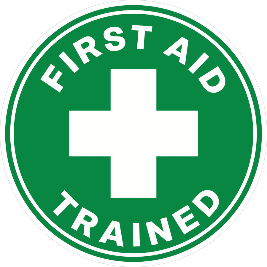 First Aid Trained Hard Hat Sticker