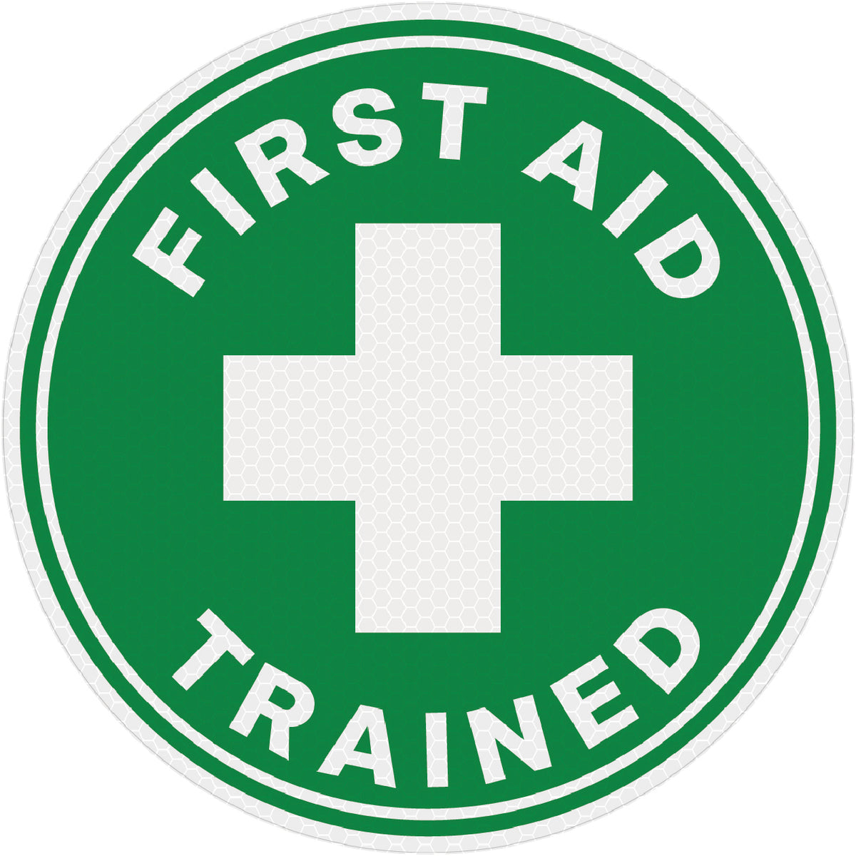 Reflective First Aid Trained Hard Hat Sticker