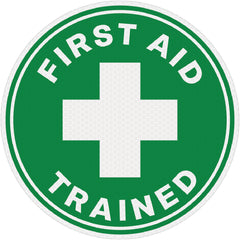 Reflective First Aid Trained Hard Hat Sticker