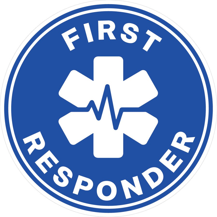 First Responder Hard Hat Sticker - Version A