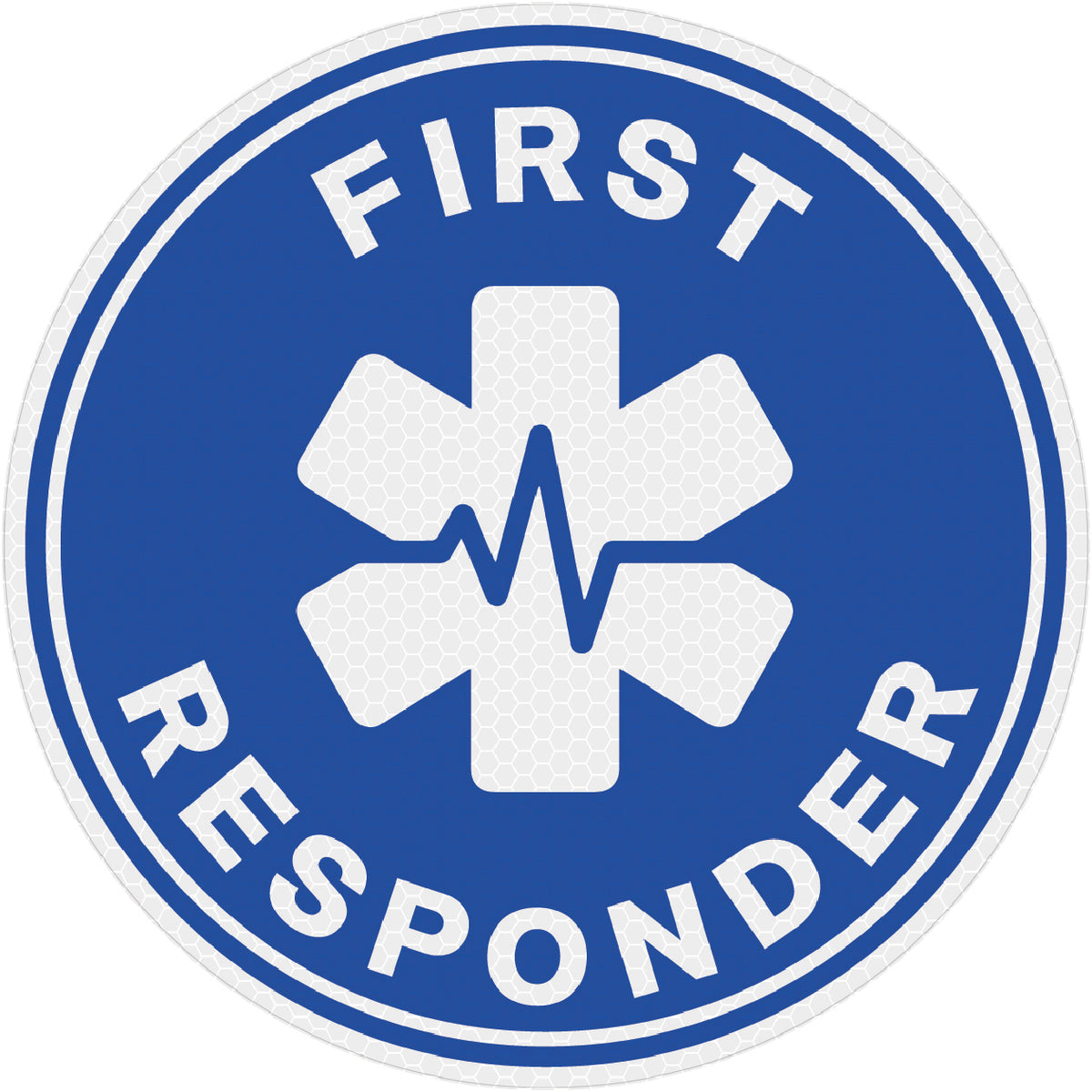 Reflective First Responder Hard Hat Sticker