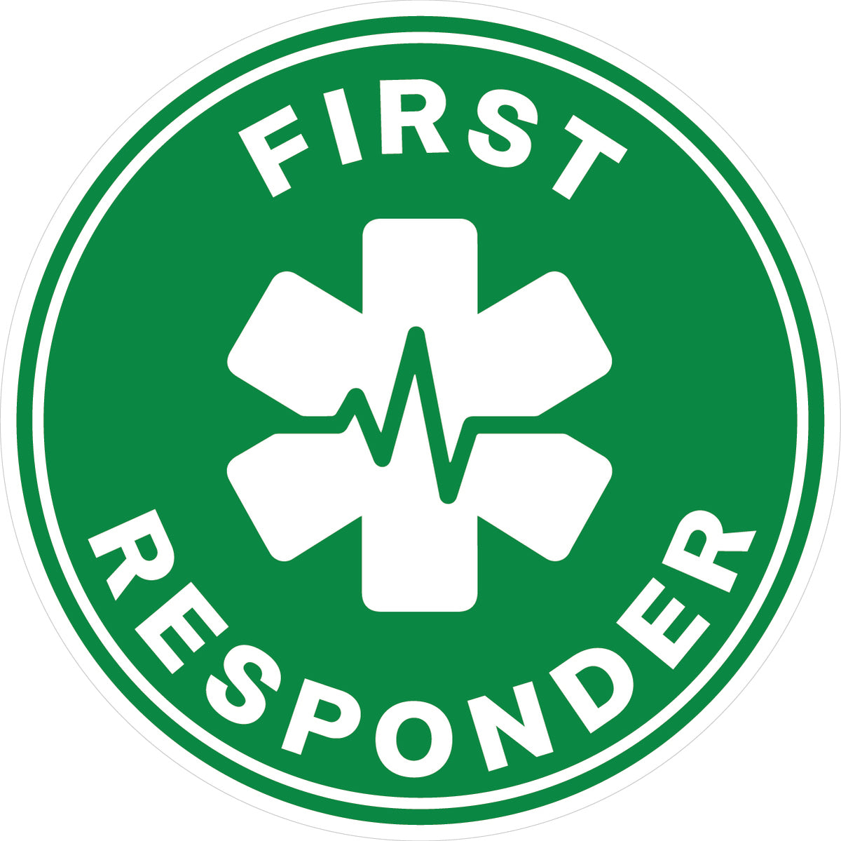 First Responder Hard Hat Sticker - Version B
