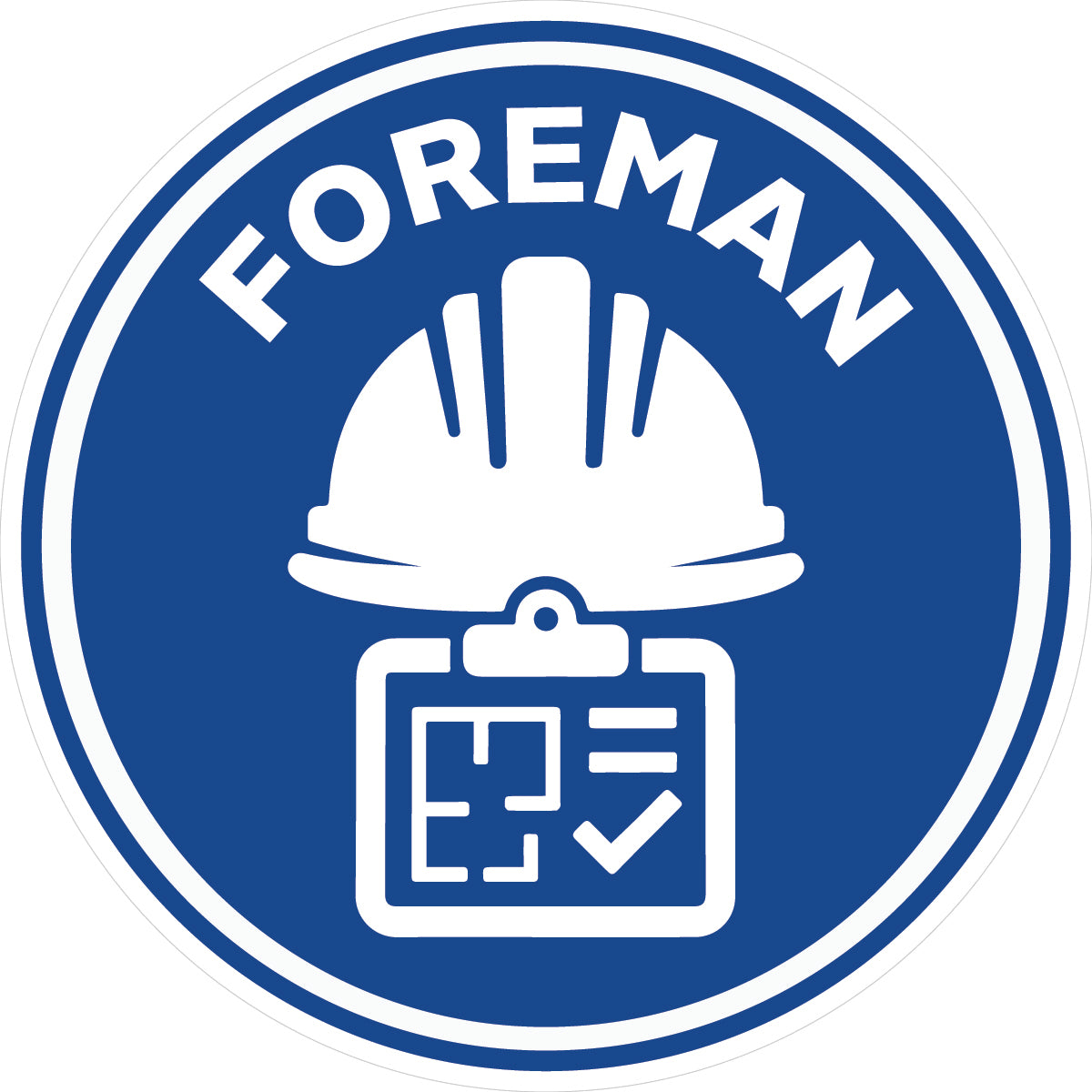 Foreman Hard Hat Sticker