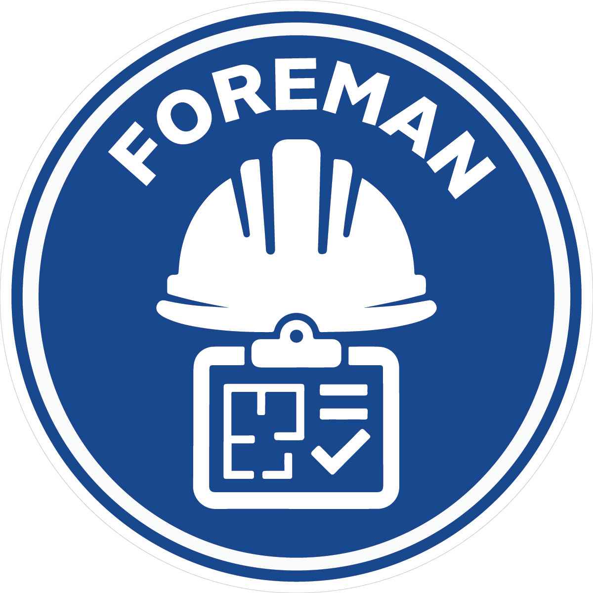 Foreman Hard Hat Sticker