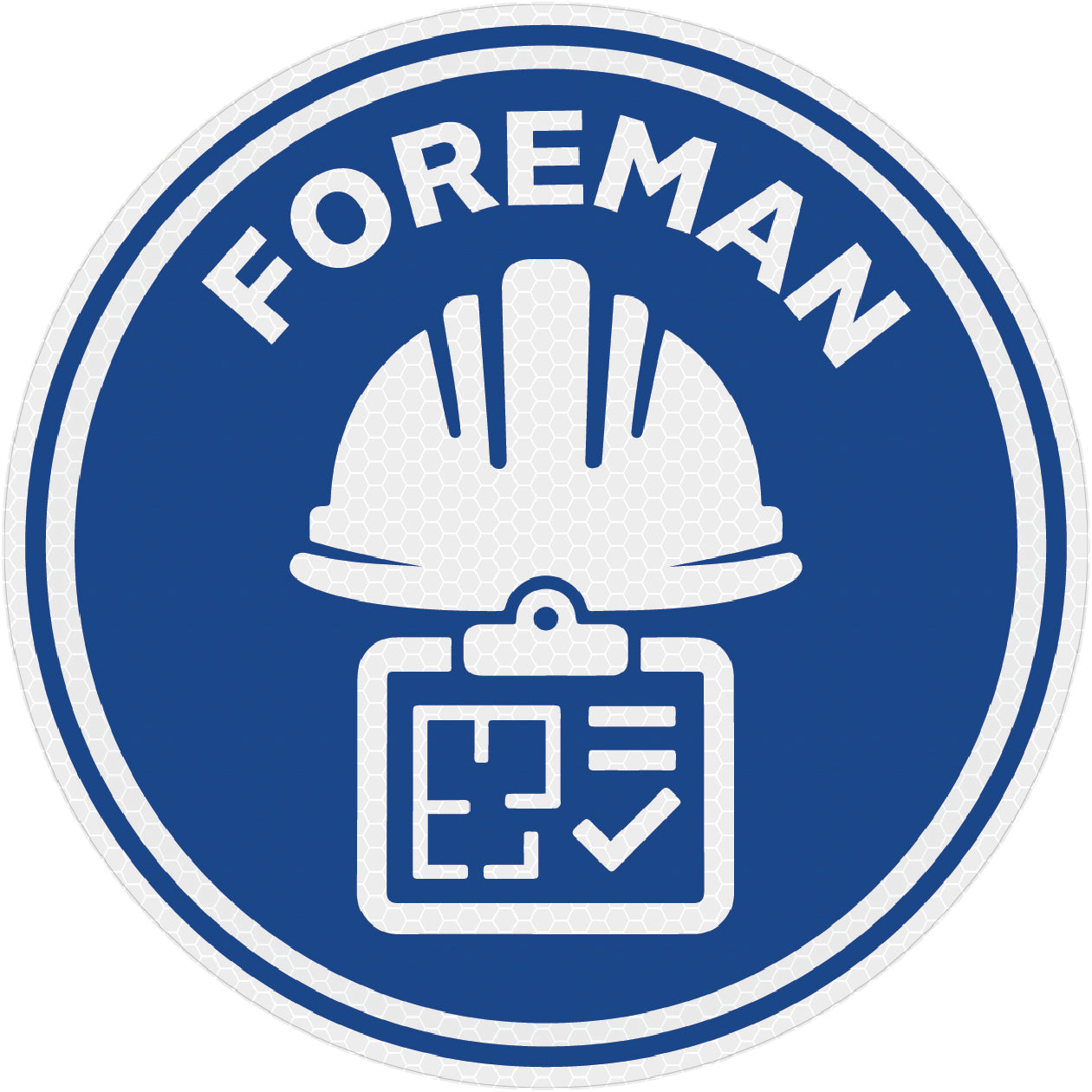 Reflective Foreman Hard Hat Sticker