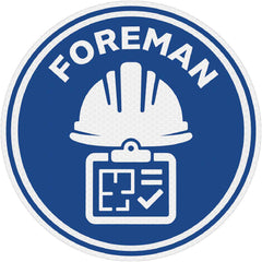 Reflective Foreman Hard Hat Sticker