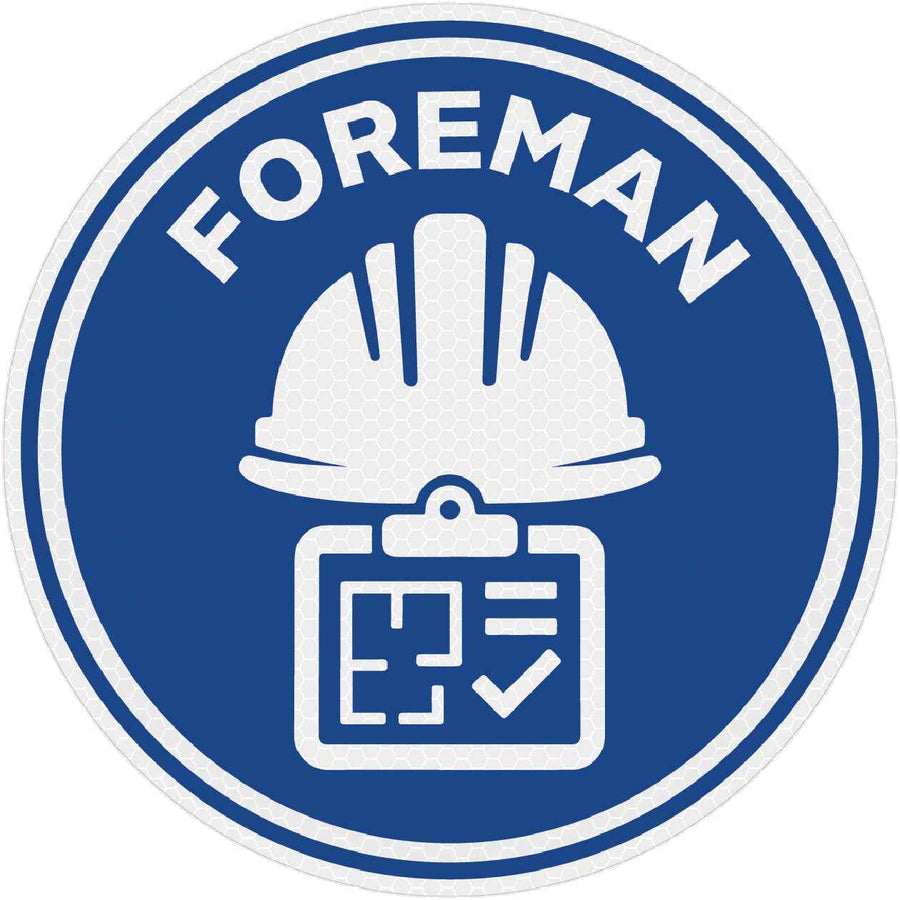 Reflective Foreman Hard Hat Sticker