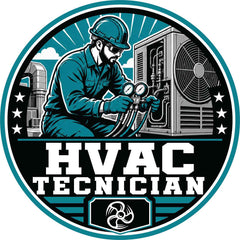 HVAC Technician Hard Hat Sticker