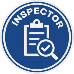 Reflective Inspector Hard Hat Sticker